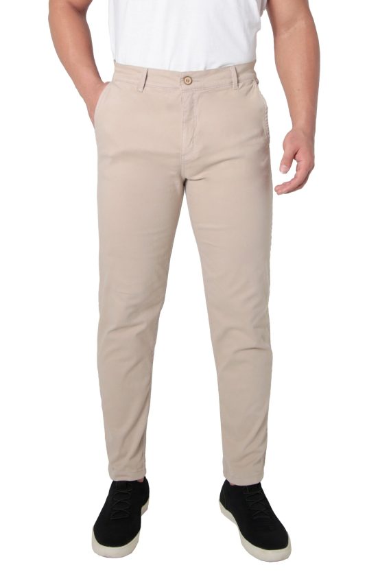 Calca_Sarja_Slim_Basic_-_Areia